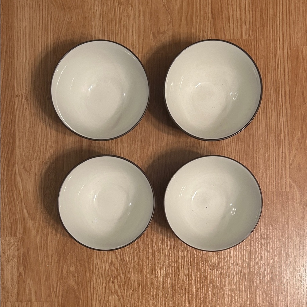 Noritake Stoneware #8046 Colorwave Chocolate Ceramic Bowls 4 PC Set